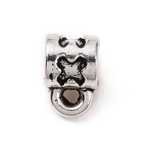 Tibetan Style Alloy Tube Bails, Loop Bails, Hanger Links, Column