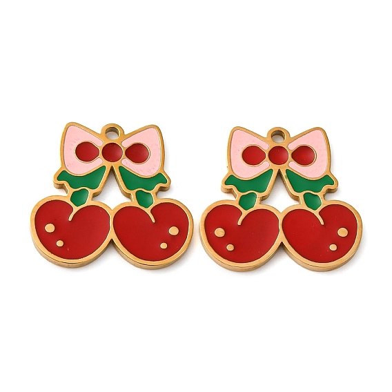 304 подвески из нержавеющей стали, с эмалью, ионное покрытие (ip), вишня