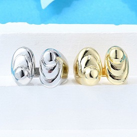 Латунные кольца-манжеты для женщин, без кадмия и без свинца, овальные