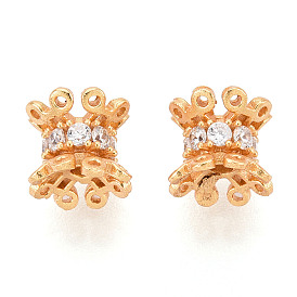 925 бусины-цветы из стерлингового серебра с прозрачными кубическими цирконами, браслет ожерелье фурнитура компоненты