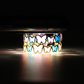 Colorful Glow Butterfly Ring - Adjustable Night Light Jewelry