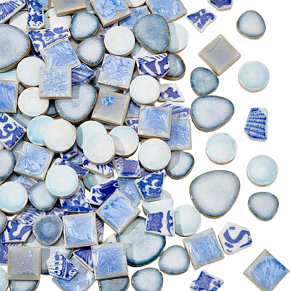 500g 4 Stile handgefertigte Porzellan-Cabochons, Mischformen