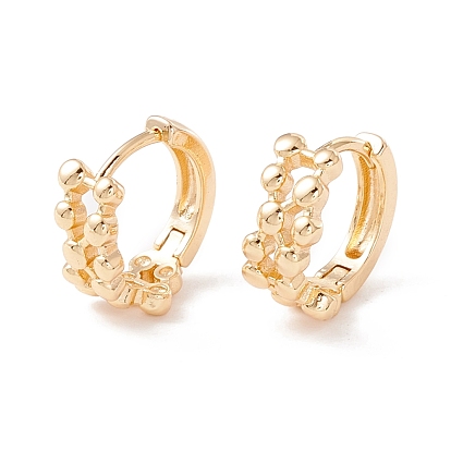 Brass Chunky Hinged Hoop Earrings for Women, Cadmium Free & Lead Free
