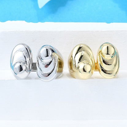 Латунные кольца-манжеты для женщин, без кадмия и без свинца, овальные