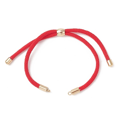 Изготовление браслетов из круглого нейлонового витого шнура, с 304 концами корда из нержавеющей стали, золотые