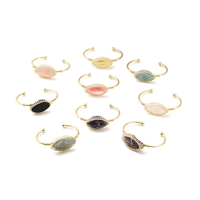 Gemstone Horse Eye Wrapped Cuff Bangle, Open Torque Bangle for Women, Golden, Cadmium Free & Lead Free
