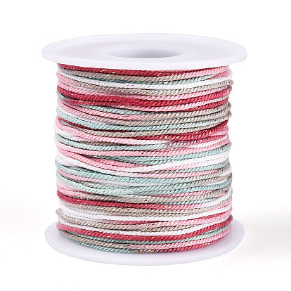 50м плетеный полиэфирный шнур, с пластиком для животных, для изготовления ювелирных изделий, круглые