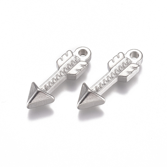 304 Stainless Steel Pendant Rhinestone Settings, For Pointed Back Rivoli Rhinestone, Arrow