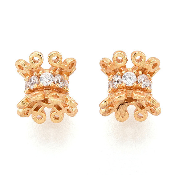 925 бусины-цветы из стерлингового серебра с прозрачными кубическими цирконами, браслет ожерелье фурнитура компоненты