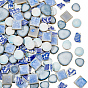 500G 4 Styles Handmade Porcelain Cabochons, Mixed Shapes