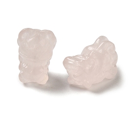 Natural Rose Quartz Beads, Fox