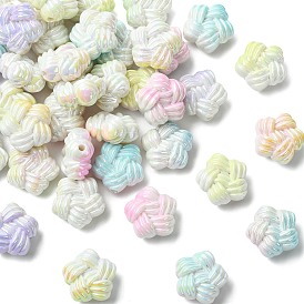 УФ-покрытие, плетеные непрозрачные акриловые бусины, градиент цвета