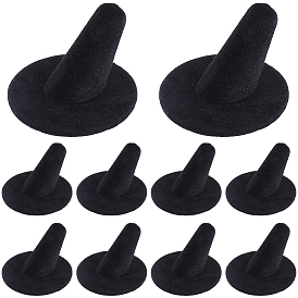 Подставки для демонстрации ювелирных колец в виде конусов из войлока и бумаги, кольца держатель для органайзера ювелирных изделий