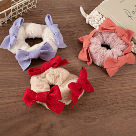 Sweet Velvet Bow Hairband for Autumn/Winter - Cute, Plush, Butterfly Knot, Hair Accessory.