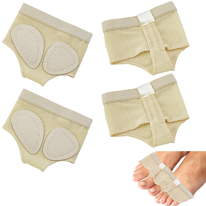 Танцевальные туфли с нескользящей полуподошвой из губки и ткани, поддержка пальцев передней части стопы для танцев