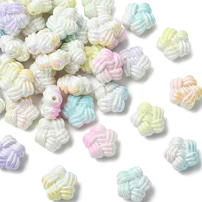 УФ-покрытие, плетеные непрозрачные акриловые бусины, градиент цвета