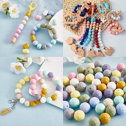 Wholesale 100Pcs Silicone Beads 15mm Multifaceted Round Silicone Beads Bulk  Polygonal Silicone Beads Set for DIY Necklace Bracelet Key Chain Craft  Jewelry Making 