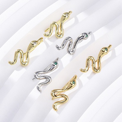 Серьги-подвески из латуни с микропаве из кубического циркония, без кадмия и без свинца, долговечный, стойки покрытие