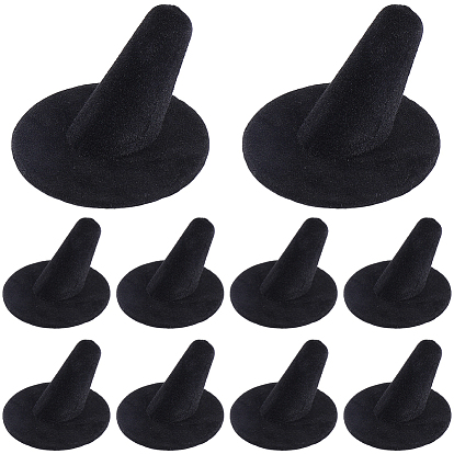 Подставки для демонстрации ювелирных колец в виде конусов из войлока и бумаги, кольца держатель для органайзера ювелирных изделий