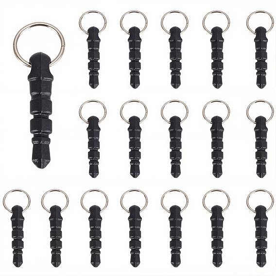 50Pcs Silicone Mobile Anti-Dust Plugs, with 50Pcs Iron Split Rings