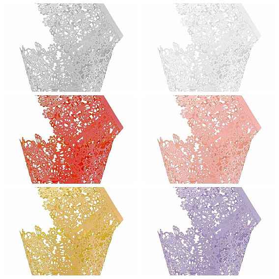 Бумажные стаканчики для выпечки, выдолбить цветочный вкладыш для кексов, аксессуары для выпечки