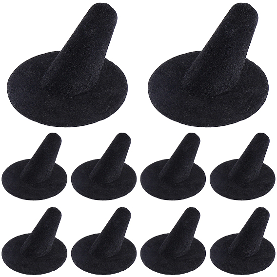 Подставки для демонстрации ювелирных колец в виде конусов из войлока и бумаги, кольца держатель для органайзера ювелирных изделий