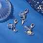 Подвесные украшения из прозрачного акрила и сплава в виде звезд, луны и планет, с карабин-лобстерами 