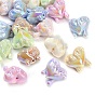 Plating Opaque Acrylic Beads, Iridescent, Melting Heart