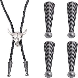 4шт. наконечники шнура из цинкового сплава, Торцевые крышки, конус