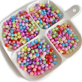 Imitation Jelly Opaque Acrylic Beads, Round