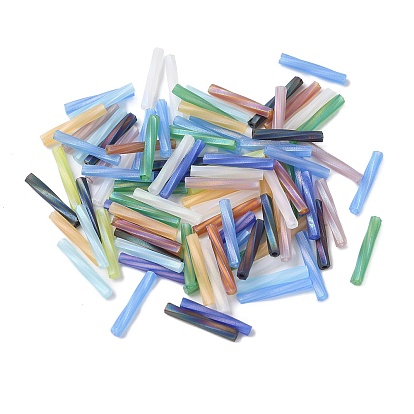 83шт 5г непрозрачные матовые стеклянные витые бусины, круглое отверстие