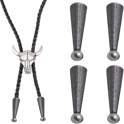 4шт. наконечники шнура из цинкового сплава, Торцевые крышки, конус