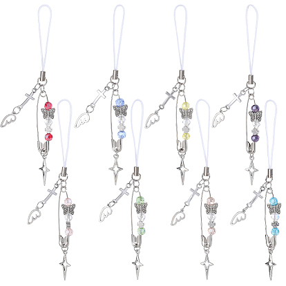 8шт. акриловые и стеклянные мобильные ремни