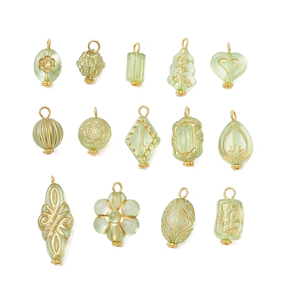 Прозрачные акриловые подвески, с железными контактами, разнообразные