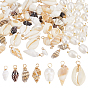 20шт. натуральный культивированный пресноводный жемчуг и 60шт. 6 стили комплекты фурнитуры из натуральных смешанных ракушек