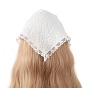 Lace Bandana Kerchief Tie Back Headwrap, Flower Pattern Head Band Triangular Head Scarf