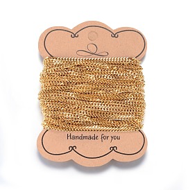 Ионное покрытие (ip) 304 витые цепи из нержавеющей стали бордюрные цепи, несварные, для изготовления ювелирных изделий