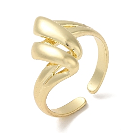 Brass Open Cuff Rings, Twisted Ring for Women