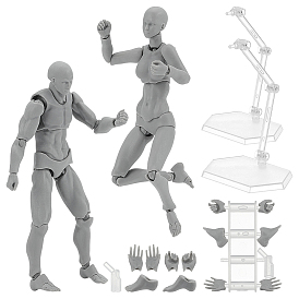 2шт. 2 стили ПВХ модель человека для рисования фигурка набор, подходит для эскизов, Картина, рисунок, художник