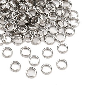 Кольцо 304 из нержавеющей стали разделительные бусины, металлические находки для поставок ювелирных изделий