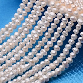 Potato Natural Cultured Freshwater Pearl Beads Strands, 3~4mm, Hole: 0.8mm, about 100pcs/strand, 13.3 inch ~14.1 inch