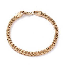 Вакуумное покрытие pvd 304 браслеты из нержавеющей стали с панцирной цепью, с карабин-лобстерами 