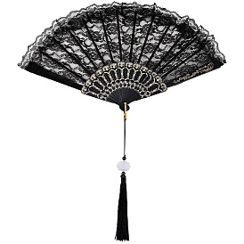 Складные веера из пластика и ткани, для вечеринки свадебное танцевальное украшение