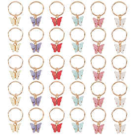 Бусины из сплава и акрила для дредов, плетение подвески для волос украшения зажимы, бабочка