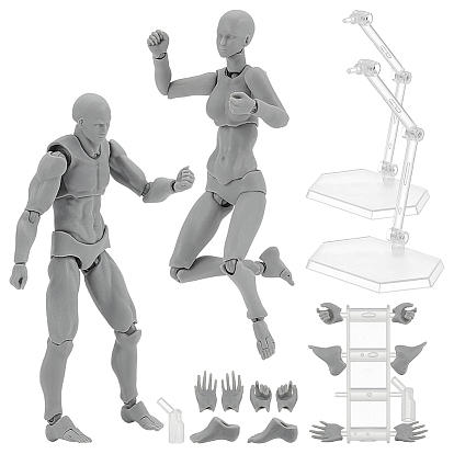 2шт. 2 стили ПВХ модель человека для рисования фигурка набор, подходит для эскизов, Картина, рисунок, художник