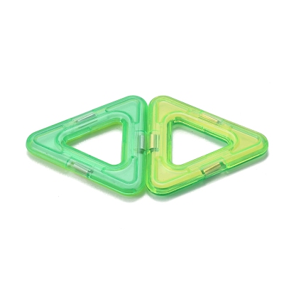 DIY Plastic Magnetic Building Blocks, 3D Building Blocks Construction Playboards, for Kids Building Toys Gift Accessories, Triangle
