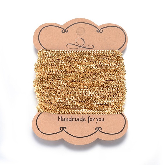 Ионное покрытие (ip) 304 витые цепи из нержавеющей стали бордюрные цепи, несварные, для изготовления ювелирных изделий