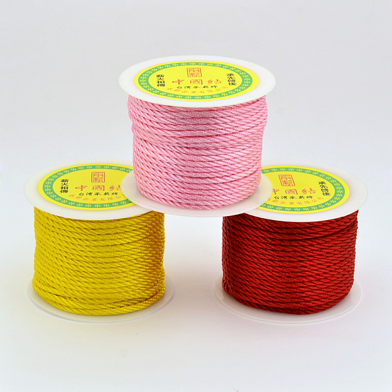 Runde saite Polyester Kordel, 3 mm, ca. 30.62 Yards (28 m)/Rolle
