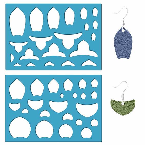 Акриловая серьга ручной работы шаблон, трафареты для резки кожи, глубокое синее небо