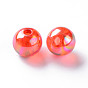 Transparent Acrylic Beads, AB Color Plated, Round